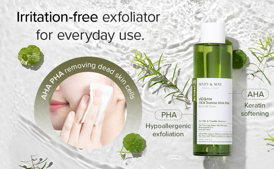 Mary&May - Vegan Cica Teatree AHA PHA Blemish Toner