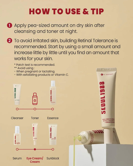 K-Secret Seoul 1988 - Eye Cream - Retinal Liposome 4% + Fermented Bean