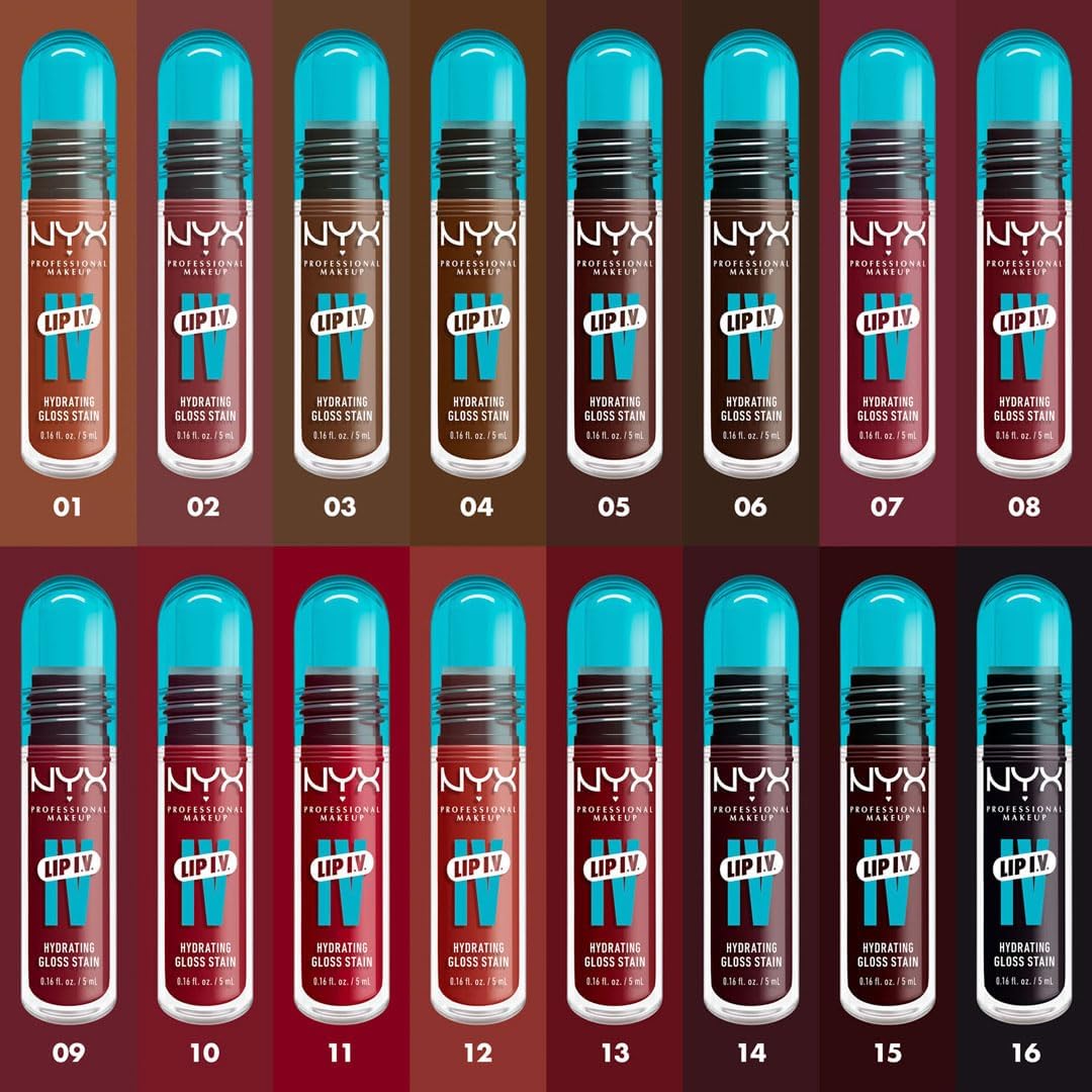 NYX - Lip IV Hydrating Gloss Stain, Lip Gloss, Up to 12HR Hydration, High Pigment, Wet Shine Finish