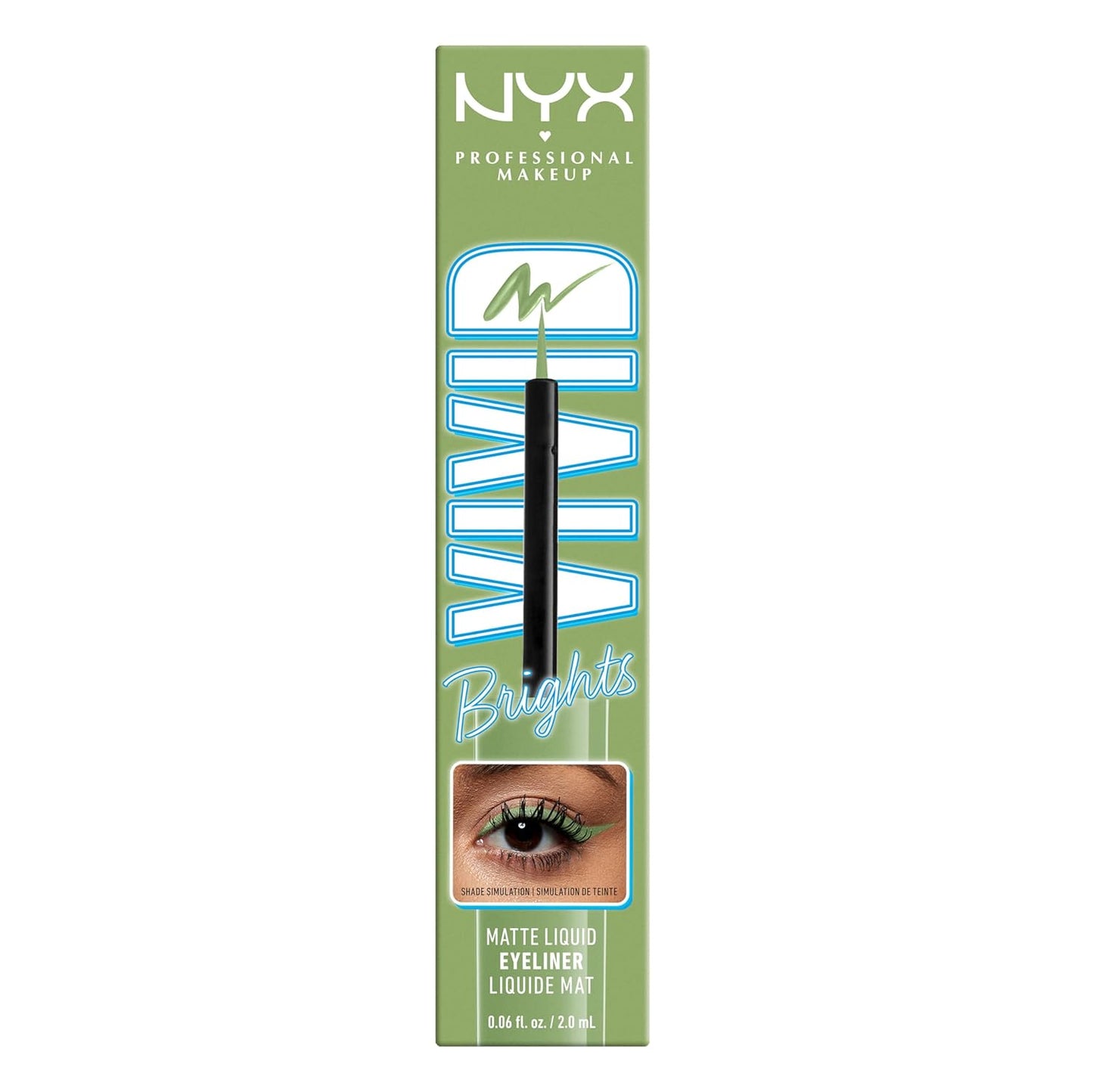 NYX - Vivid Brights Liquid Liner, Smear-Resistant Eyeliner with Precise Tip