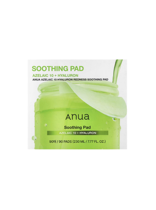 Anua - Azelaic 10 Hyaluron Redness Soothing Pad – Calming & Hydrating Toner Pads 90 Pads