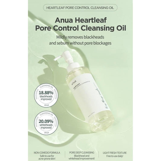 Anua Heartleaf Pore Control Cleansing Oil – Deep Cleansing Makeup Removing Oil