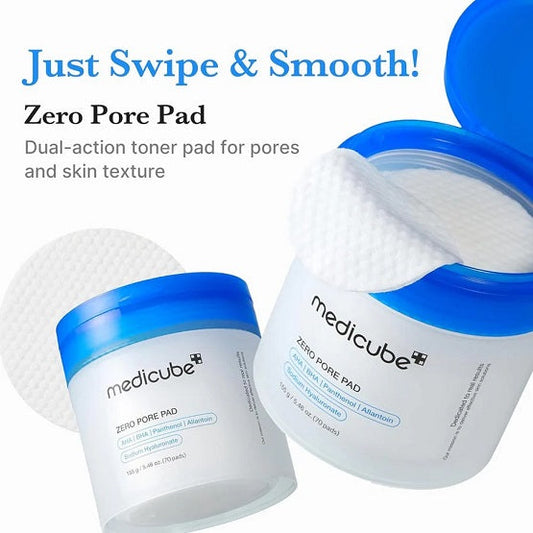 Medicube - Zero Pore Pad 2.0 – Exfoliating & Pore Refining Face Pads