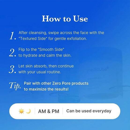 Medicube - Zero Pore Pad 2.0 – Exfoliating & Pore Refining Face Pads
