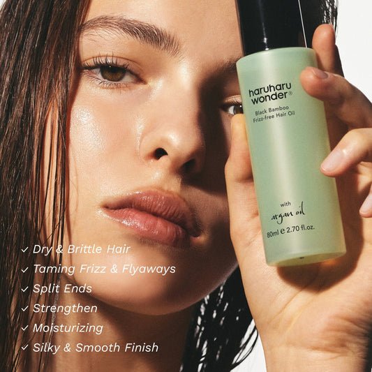 Haruharu Wonder - Black Bamboo Frizz-Free Hair Oil – Smoothing Nourishing Hair Oil