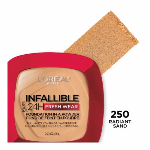L'Oréal Paris - Infaillible 24H fresh wear foundation in a powder - full coverage fresh matte finish waterproof