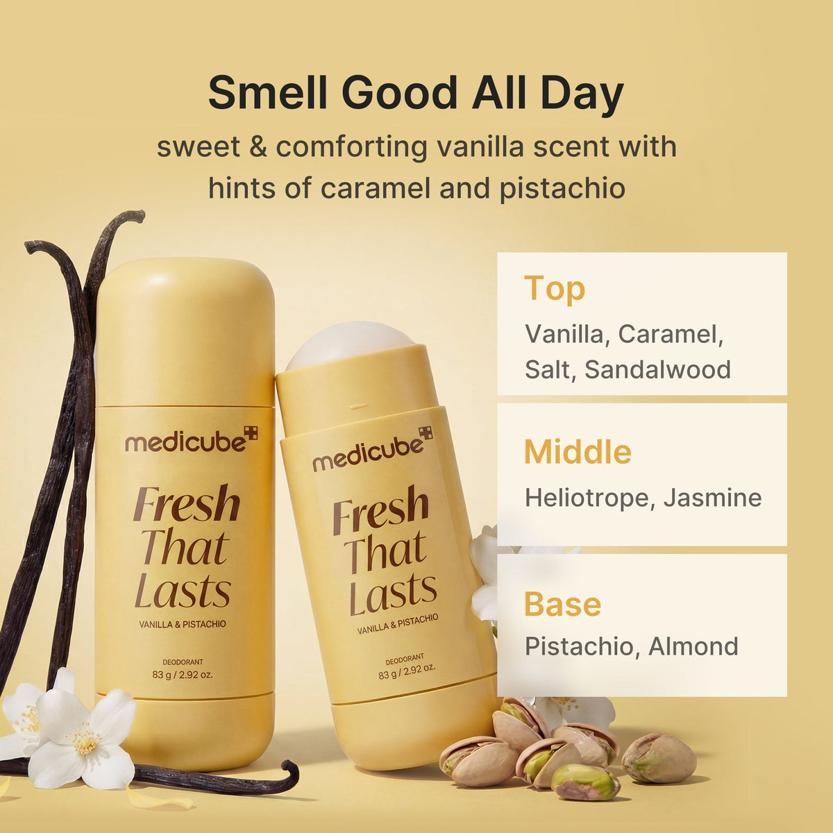 Medicube - Vanilla & Pistachio Deodorant 80g