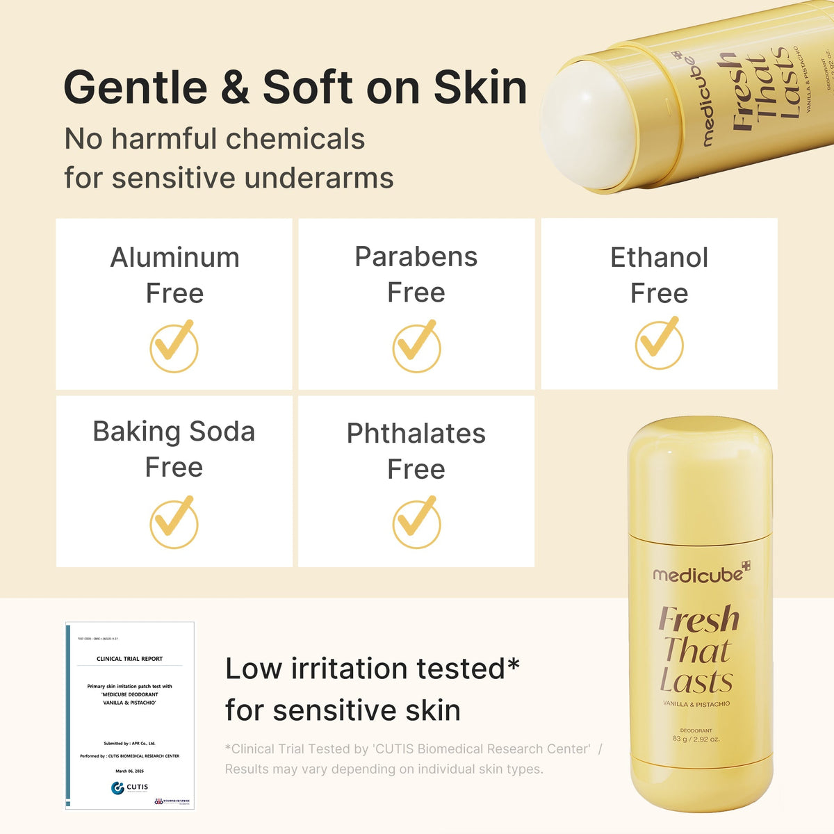 Medicube - Vanilla & Pistachio Deodorant 80g
