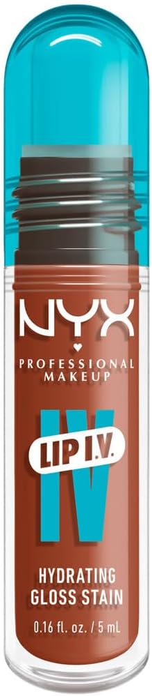 NYX - Lip IV Hydrating Gloss Stain, Lip Gloss, Up to 12HR Hydration, High Pigment, Wet Shine Finish