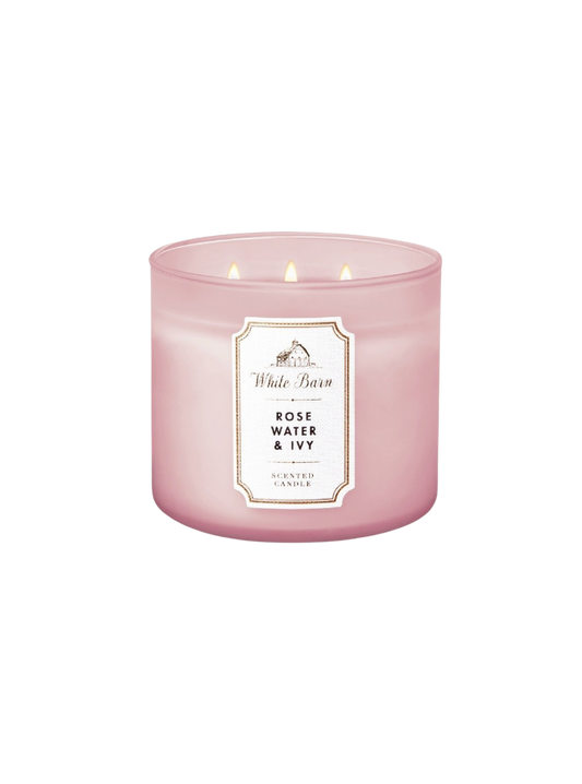 Bath & Body Works Rose Water Ivy 3-wick candle