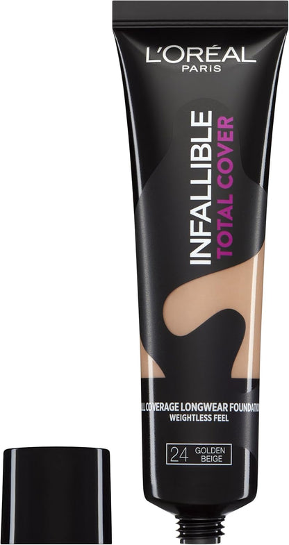 L'Oréal Paris - Infallible Total Cover Foundation, 24 Golden Beige