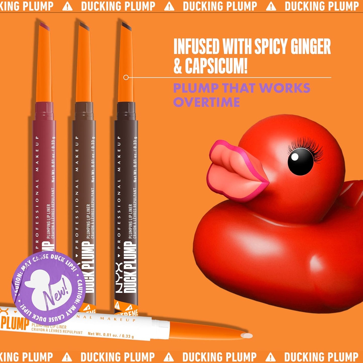 NYX - Duck Plump Plumping Lip Liner, Matte Pencil With Up To 10HR Wear