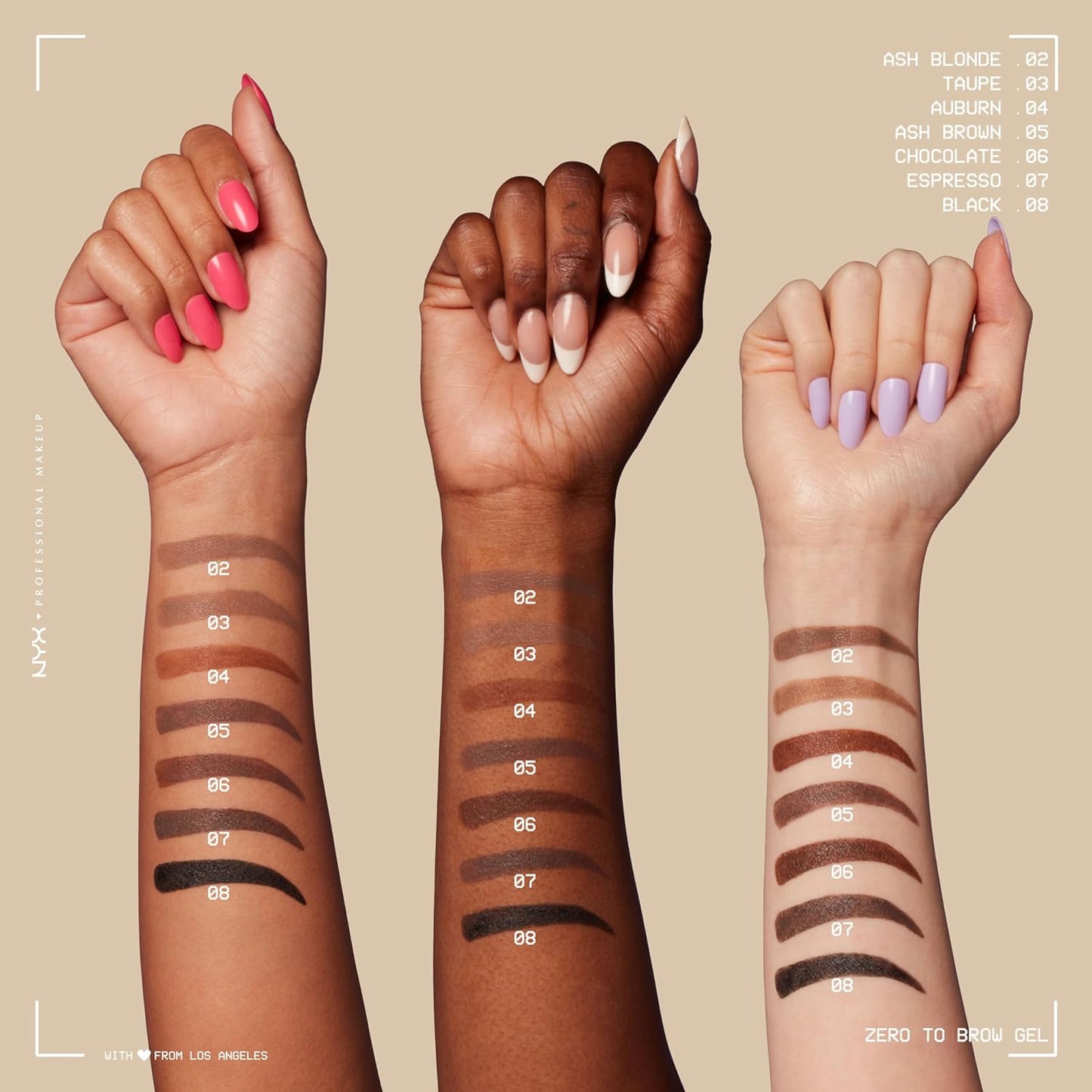NYX - Zero to Brow, Longwear Eyebrow Gel