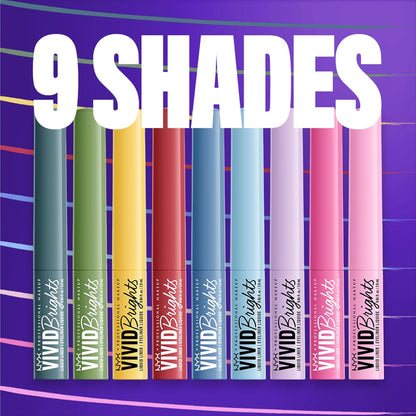 NYX - Vivid Brights Liquid Liner, Smear-Resistant Eyeliner with Precise Tip