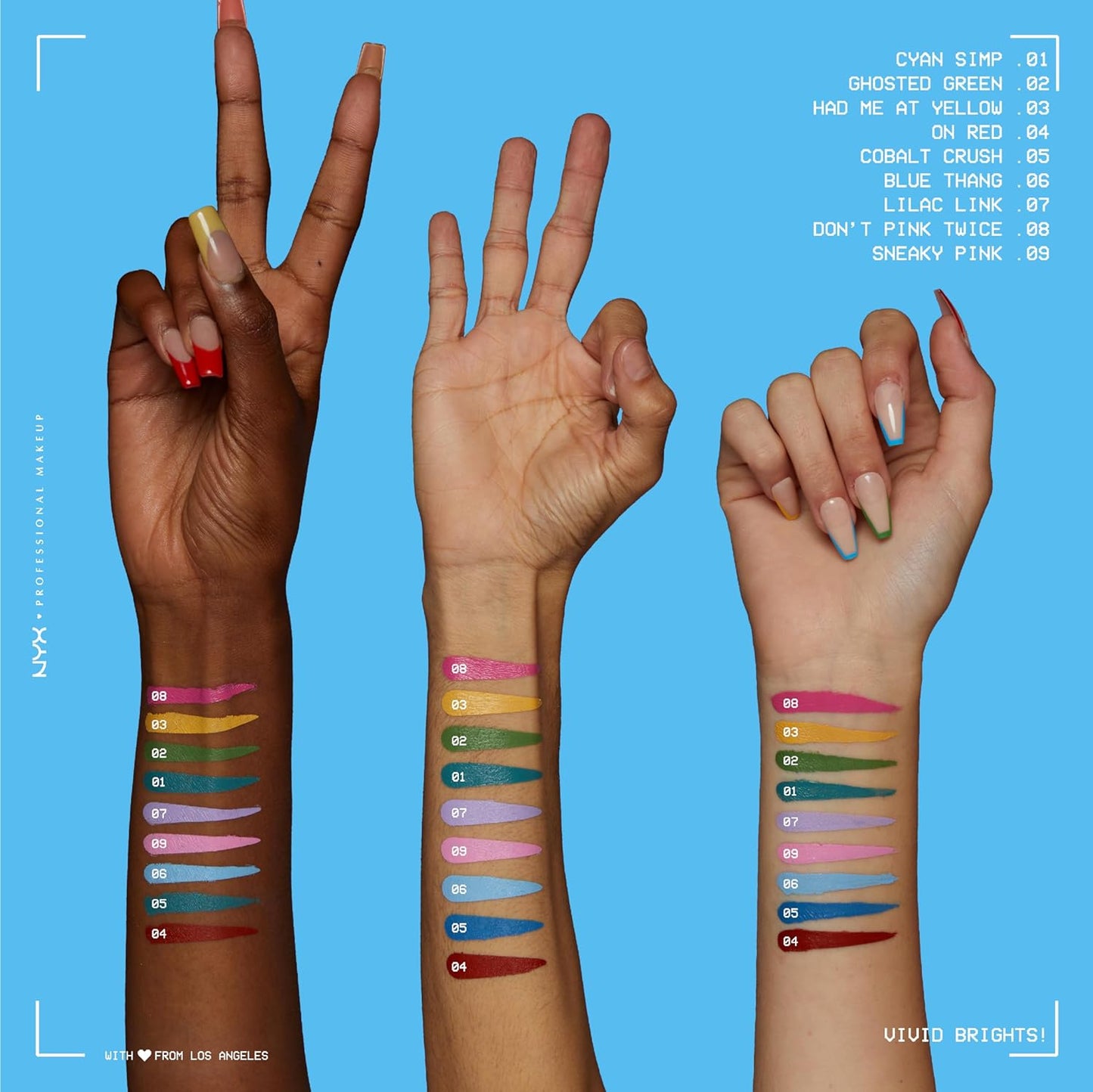 NYX - Vivid Brights Liquid Liner, Smear-Resistant Eyeliner with Precise Tip