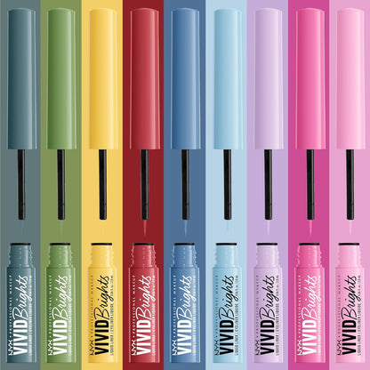 NYX - Vivid Brights Liquid Liner, Smear-Resistant Eyeliner with Precise Tip