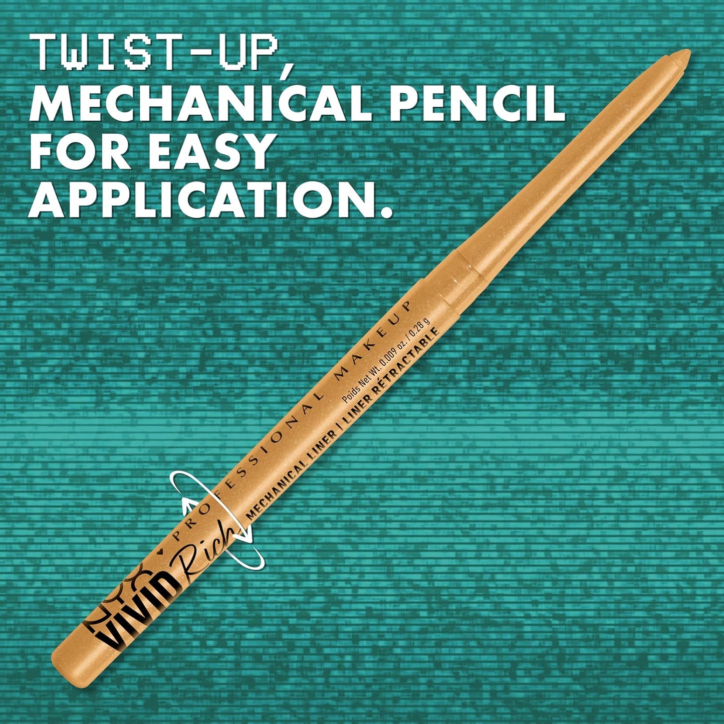 NYX - Vivid Rich Mechanical Eye Pencil, Vivid Rich Mechanical, Creamy Retractable Eyeliner