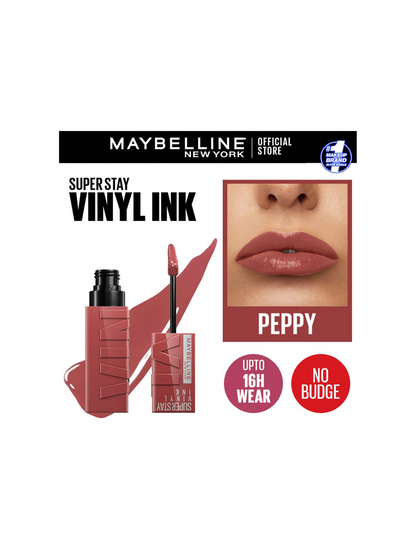Maybelline - SuperStay Vinyl Ink 115 Peppy – Longwear Glossy Lip Color