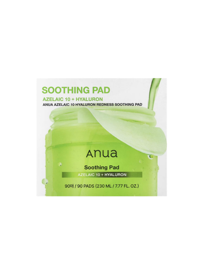 Anua - Azelaic 10 Hyaluron Redness Soothing Pad – Calming & Hydrating Toner Pads 90 Pads