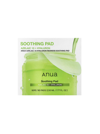 Anua - Azelaic 10 Hyaluron Redness Soothing Pad – Calming & Hydrating Toner Pads 90 Pads