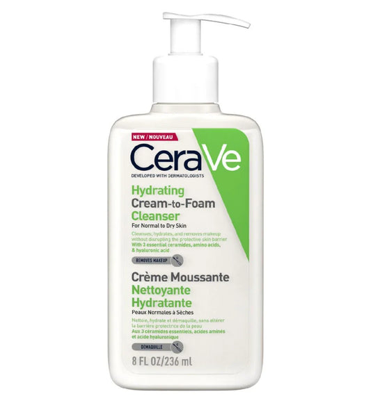 CeraVe Hydrating Cream-to-Foam Cleanser - TOPSHELF