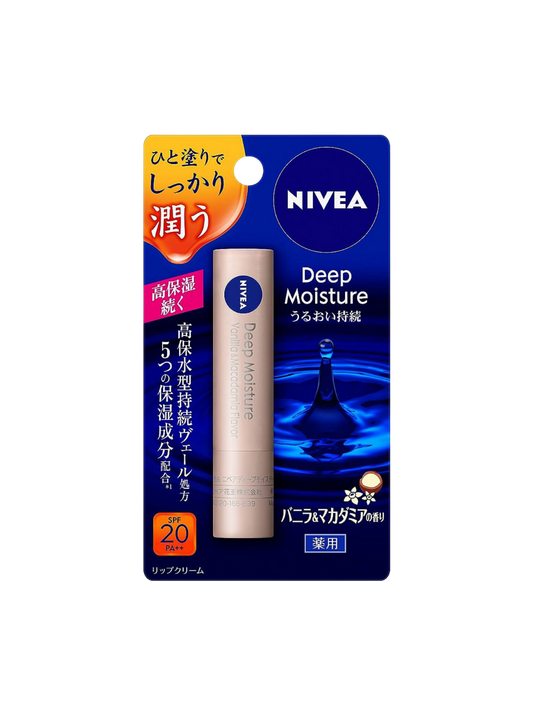 Nivea Japan - Deep Moisture Lip Balm SPF 26 PA++ - Vanilla & Macadamia
