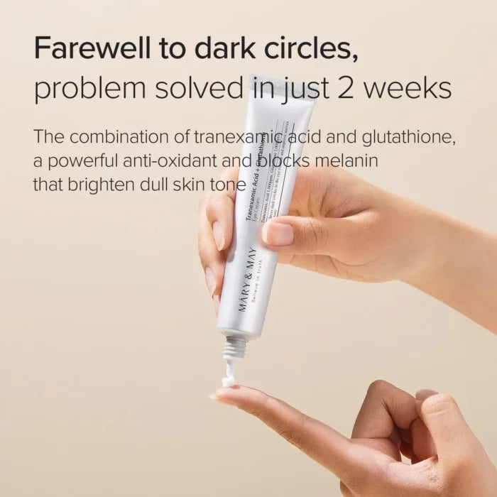 Mary&May Tranexamic + Glutathione Eye Cream – Brightening Hydrating Eye Care Cream