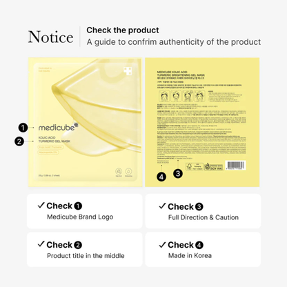 Medicube - Kojic Acid Turmeric Brightening Gel Mask 4EA
