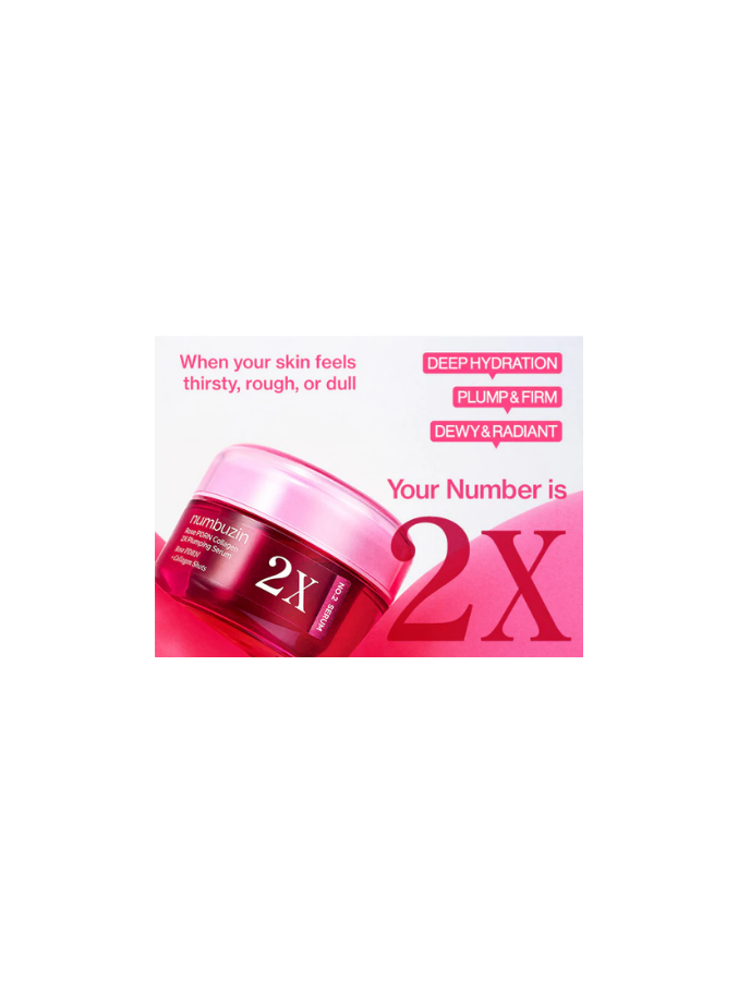Numbuzin - No.2 Rose PDRN Collagen 2X Plumping Serum – Firming & Hydrating Serum 30ml
