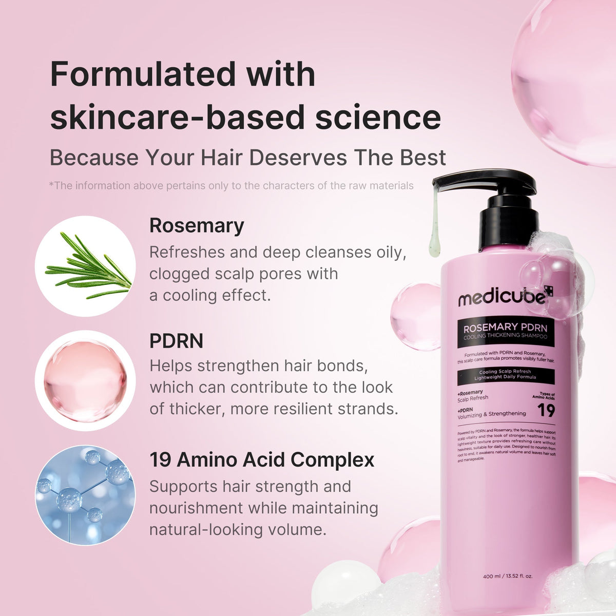 Medicube - Rosemary PDRN Cooling Thickening Shampoo 400ml