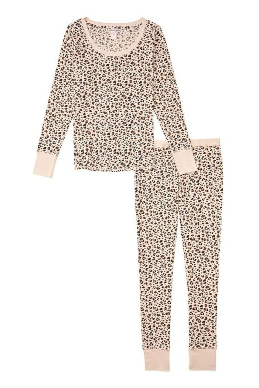 Victoria's Secret - Cheetah - Thermal Pajama Set - TOPSHELF