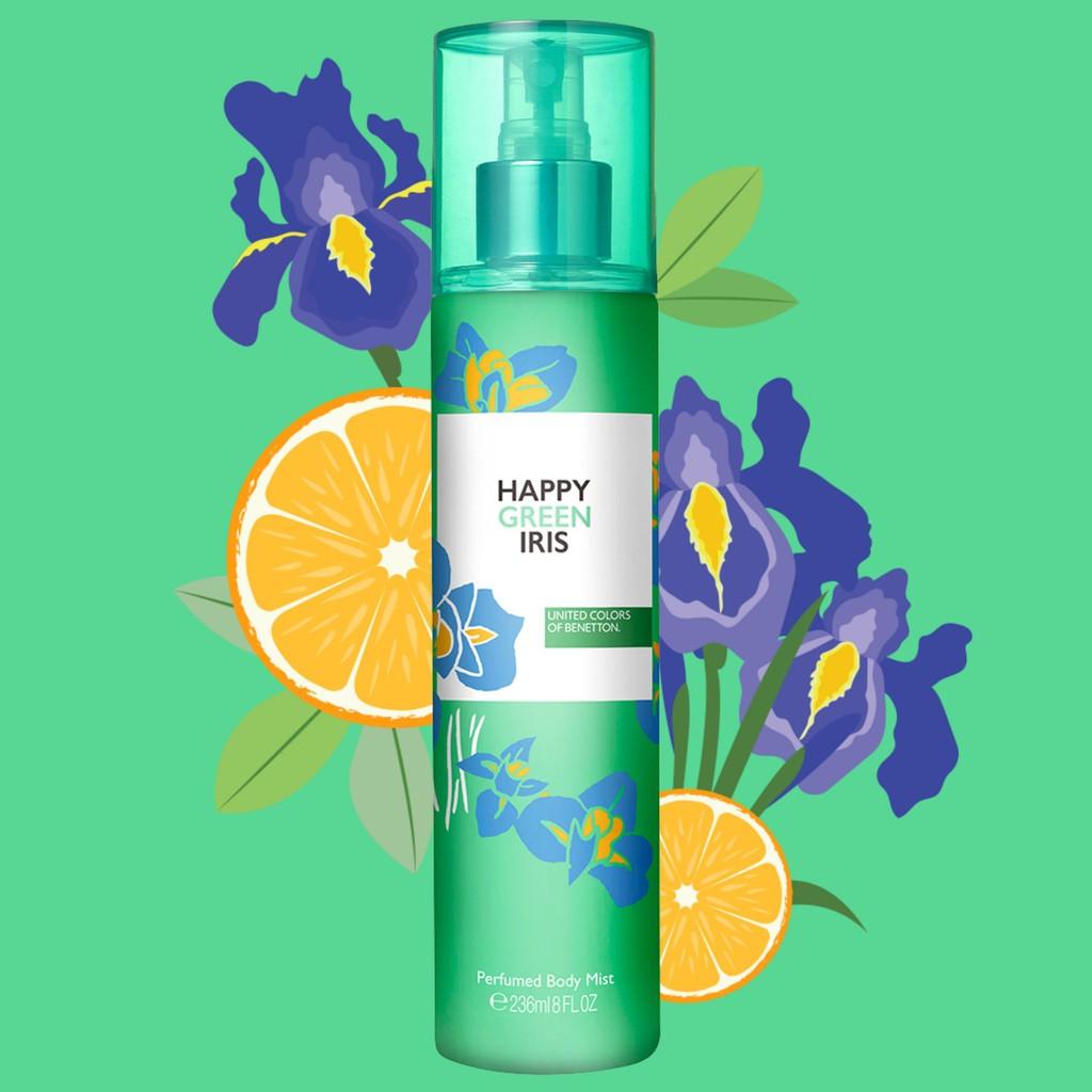 BNT BODY MIST HAPPY GREEN IRIS 236ML - TOPSHELF