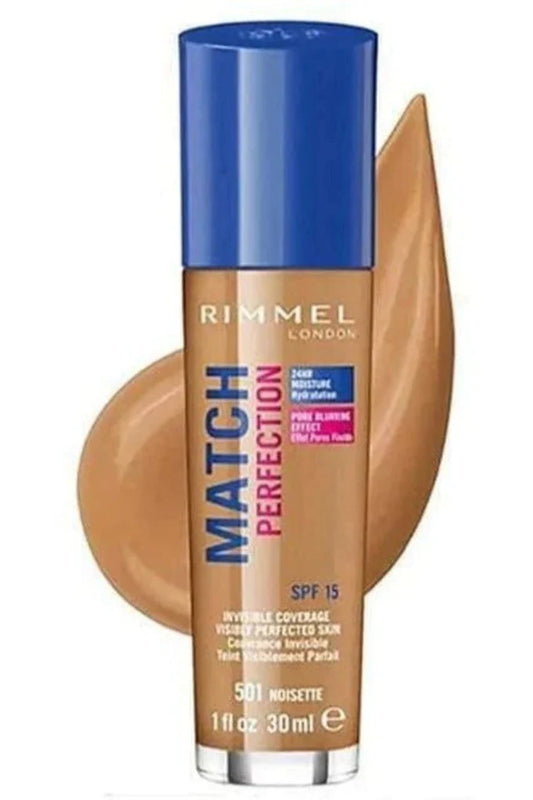 Rimmel London Match Perfection Foundation - 501 Noisette - TOPSHELF
