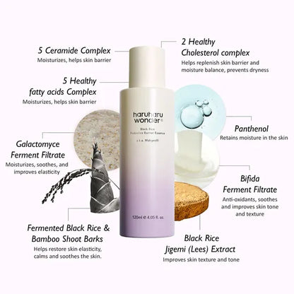 Haruharu Wonder - Black Rice Probiotics Barrier Essence – Hydrating Skin Barrier Essence