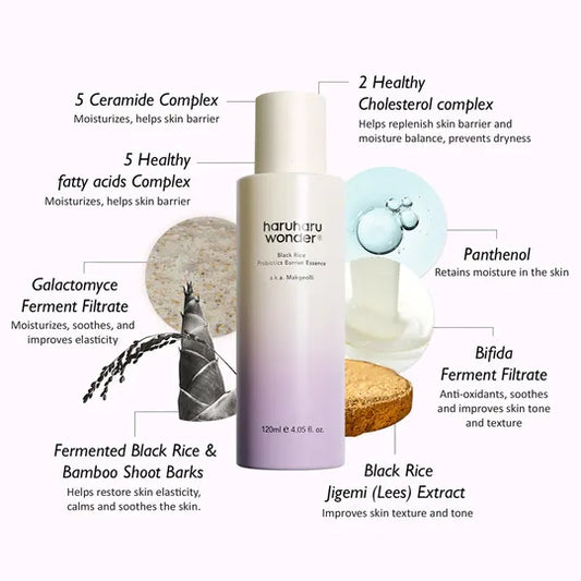 Haruharu Wonder - Black Rice Probiotics Barrier Essence – Hydrating Skin Barrier Essence