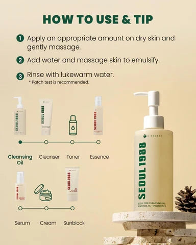 K-Secret Seoul 1988 - Cleansing Oil - Pine Cica 1% + Probiotics