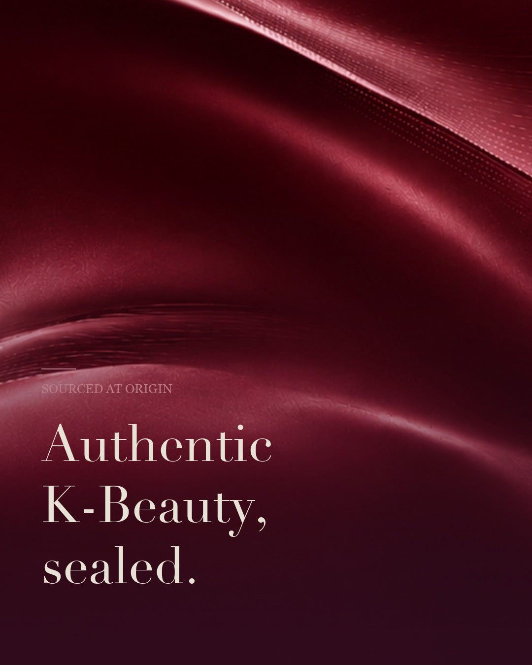 Authentic K-Beauty, sealed. Novitual mobile banner